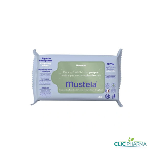 MUSTELA LINGETTES NETTOYANTES (BOITE DE 60)