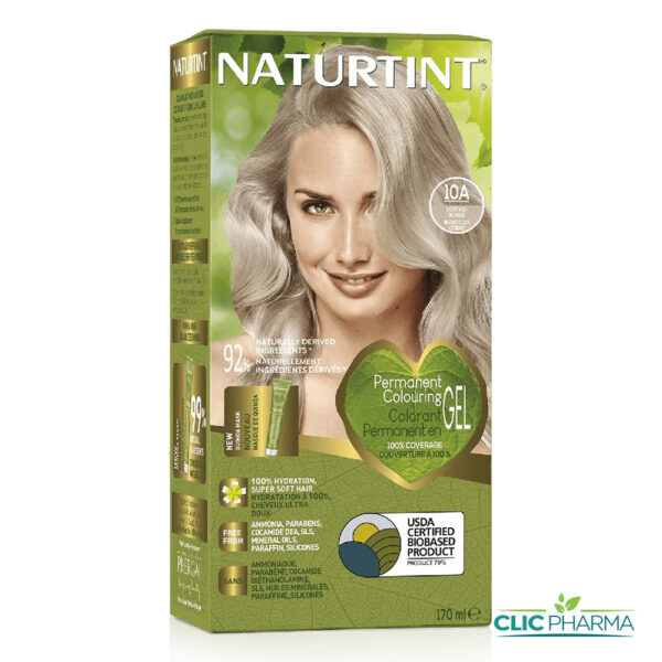 NATURTINT COLORATION PERMANENTE 10A BLOND CENDRÉ CLAIR 170ML