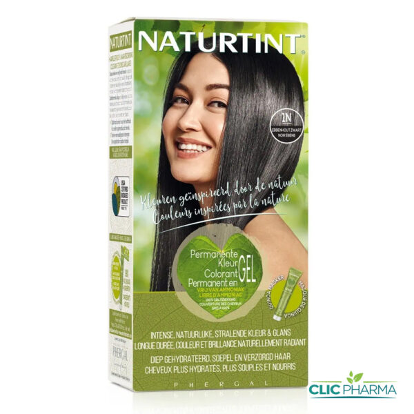 NATURTINT COLORATION PERMANENTE 1N NOIR ÉBÈNE 170ML