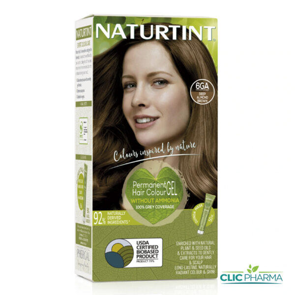 NATURTINT COLORATION PERMANENTE 6GA CHATAIN FONCÉ AMANDE 170 ML