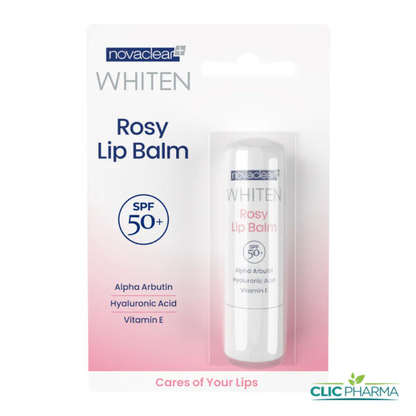 NOVACLEAR WHITEN ROSY BAUME A LEVRES SPF50+ 4.9gr