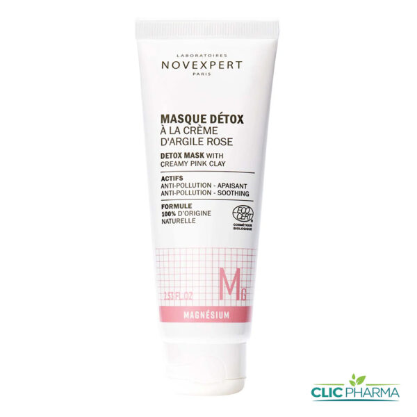 NOVEXPERT MASQUE DETOX A LA CREME D'ARGILE ROSE 75ML