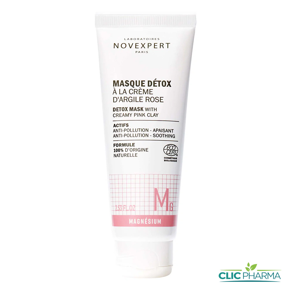 NOVEXPERT MASQUE DETOX A LA CREME D'ARGILE ROSE