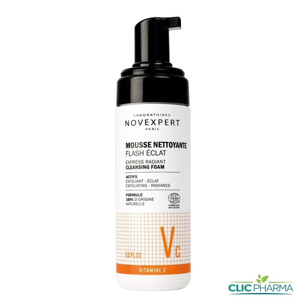 NOVEXPERT MOUSSE NETTOYANTE FLASH ECLAT VITAMINE C 150ML