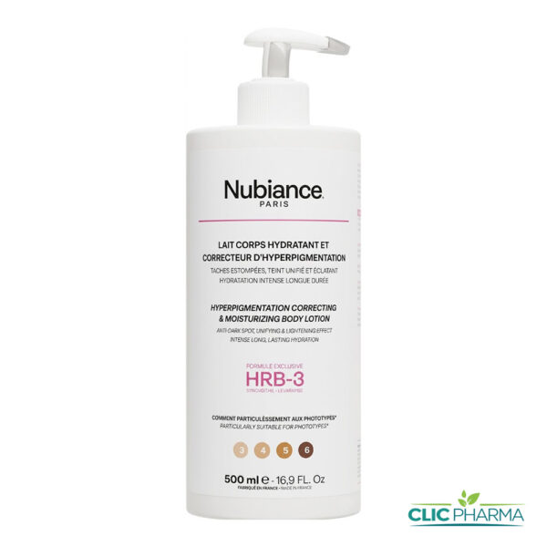 NUBIANCE LAIT DE CORPS HYDRATANT ET CORRECTEUR D'HYPERGMENTATION 500ML