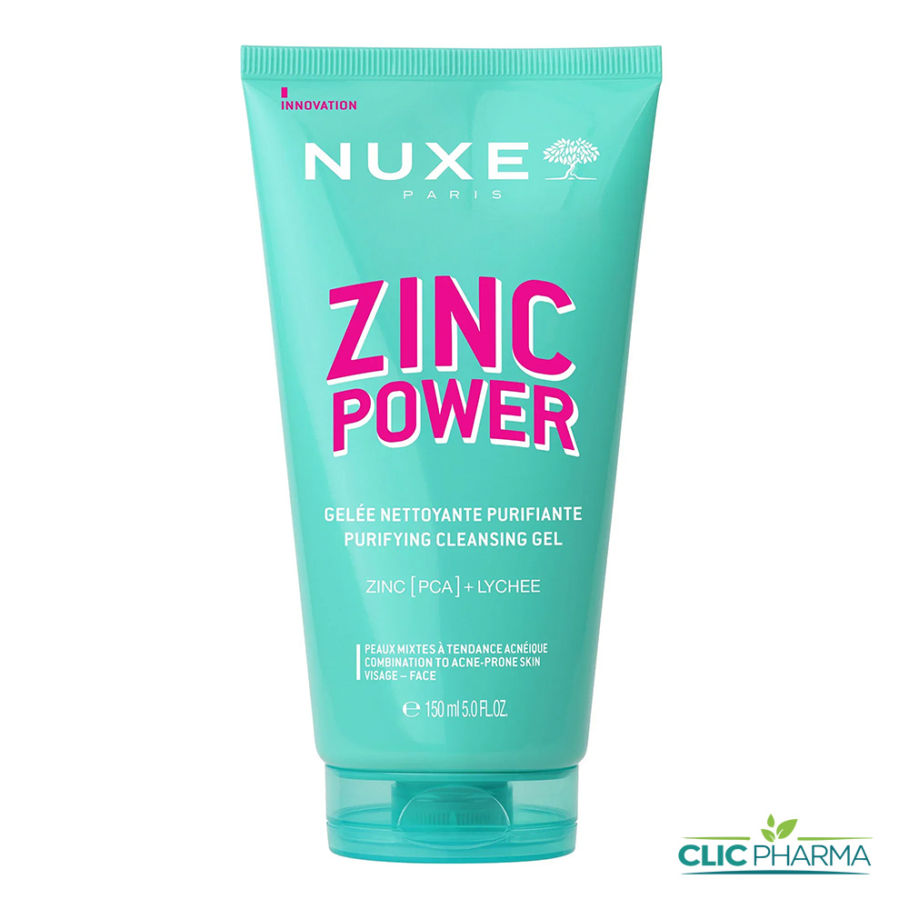 NUXE ZINC POWER GELEE NETTOYANTE PURIFIANTE 150ML
