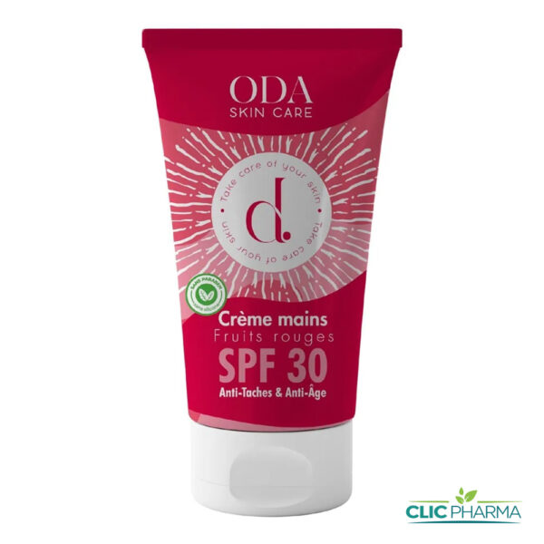 ODA CREME MAIN ANTI-TACHES ANTI-AGE FRUIT ROUGE SPF30 50ML