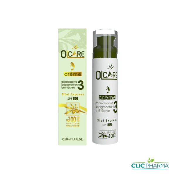 OLCARE CRÈME ÉCLAIRCISSANTE DÉPIGMENTANTE ANTI-TACHES SPF30 50ML