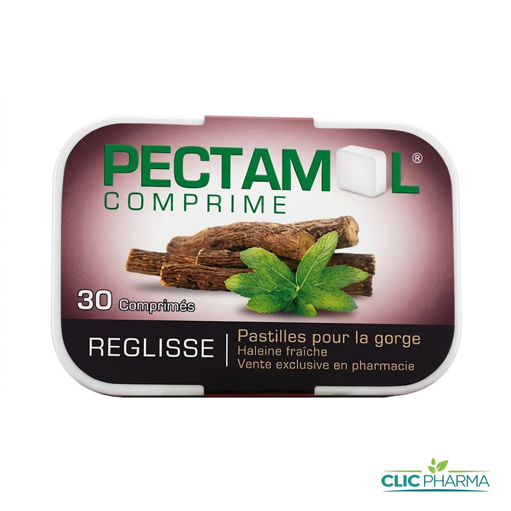 PECTAMOL FORT REGLISSE MENTHE (30 PASTILLE)