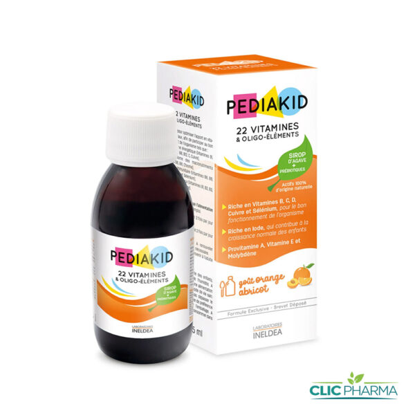 PEDIAKID 22 VITAMINES SIROP 125ML