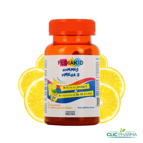 PEDIAKID GOMMES OMEGA 3 AROME CITRON (60 OURSONS)