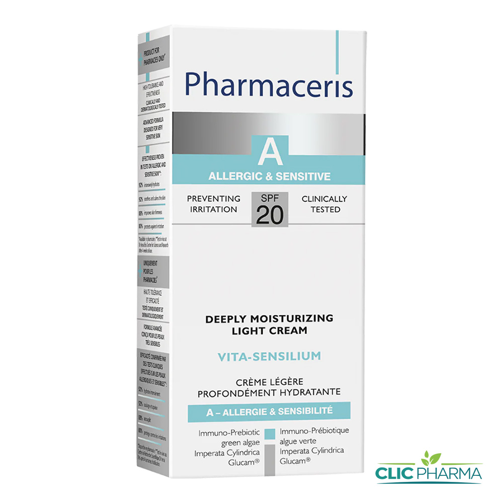 PHARMACERIS A VITA SENSILIM CREME LEGERE HYDRATANTE SPF20 50ML
