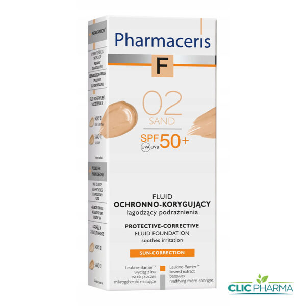PHARMACERIS F FOND DE TEINT 02 SAND SPF50+ 30ML