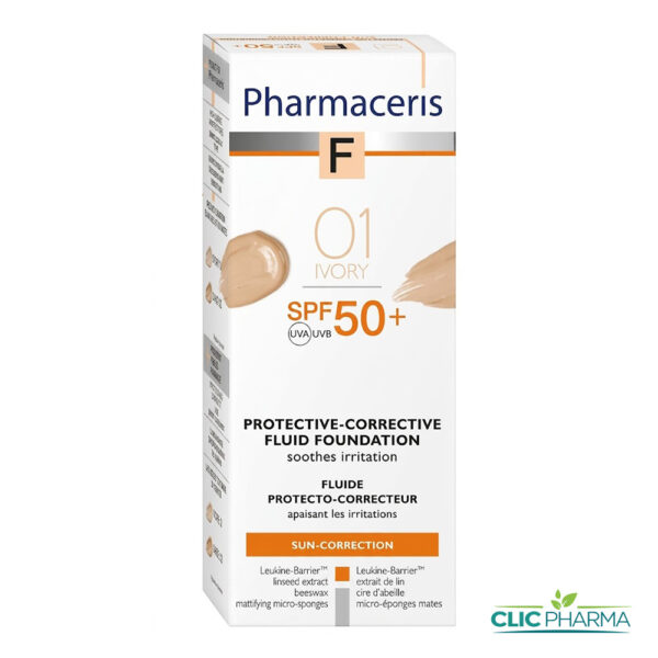 PHARMACERIS F FOND DE TEINT SPF50+ 01 IVORY 30ML