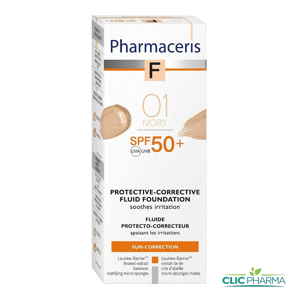 PHARMACERIS F FOND DE TEINT SPF50+ 01 IVORY 30ML