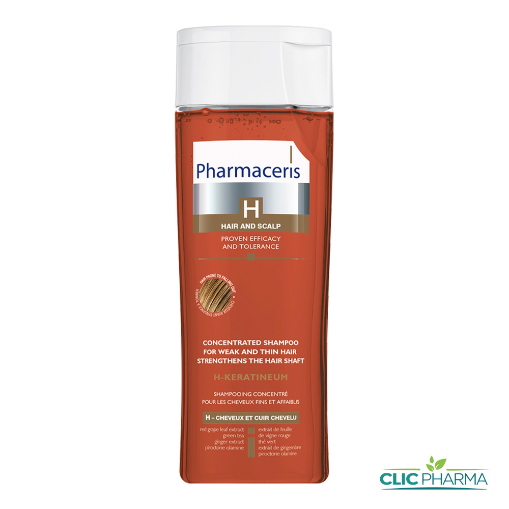 PHARMACERIS H-KERATINEUM SHAMPOOING CHEVEUX FINS AFFAIBLIS 250ML