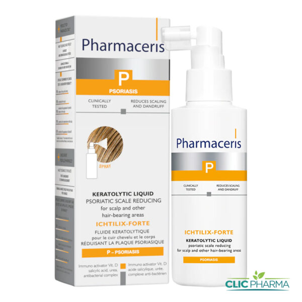 PHARMACERIS P ICHTILIX-FORTE FLUIDE KERATOLYTIQUE CHEVEUX ET CORPS (PSORIASIS) 125ML