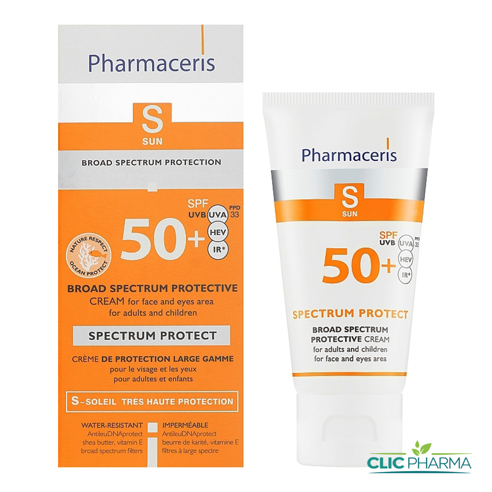 PHARMACERIS S SPECTRUM PROTECT CREME DE PROTECTION SOLAIRE SPF50+ 50ML