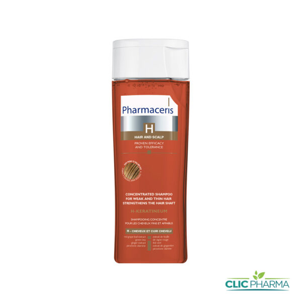 PHARMACERIS H-KERATINEUM SHAMPOING CHEVEUX FINS AFFAIBLIS 250ML