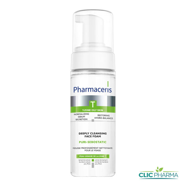 PHARMACERIS T PURI-SEBOSTATIC MOUSSE NETTOYANTE PEAUX GRASSE 150ML