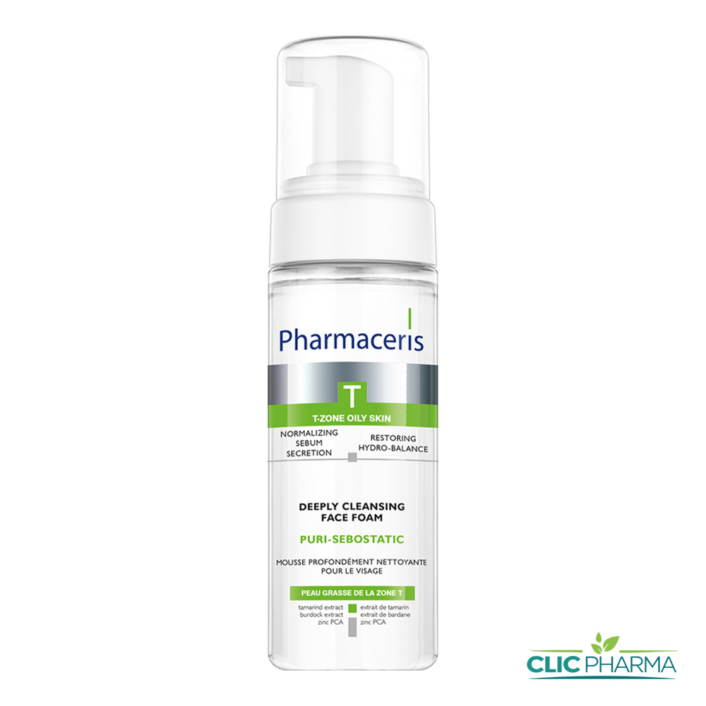 PHARMACERIS T PURI-SEBOSTATIC MOUSSE NETTOYANTE PEAUX GRASSE 150ML