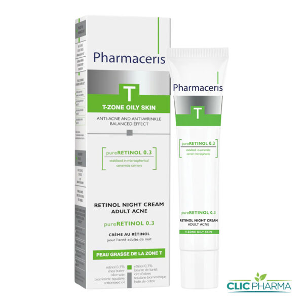 PHARMACERIS T PURE RETINOL 0.3 CREME DE NUIT ANTI-ACNE (PEAU GRASSE) 40ML