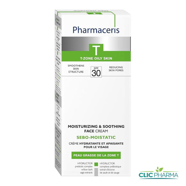 PHARMACERIS T SEBO MOISTATIC CREME HYDRATANTE SPF30 50ML