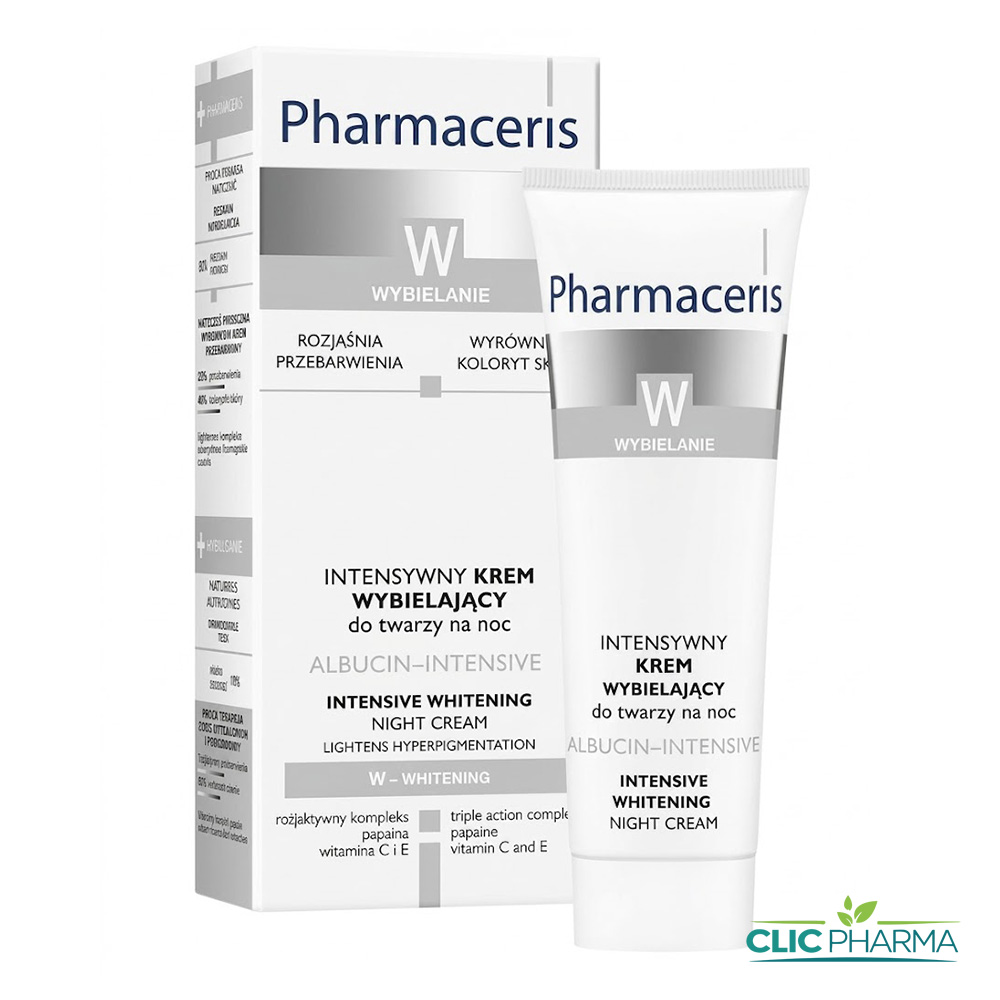 PHARMACERIS W ALBUCIN INTENSIVE CREME DE NUIT ECLAIRCISSANTE 30ML