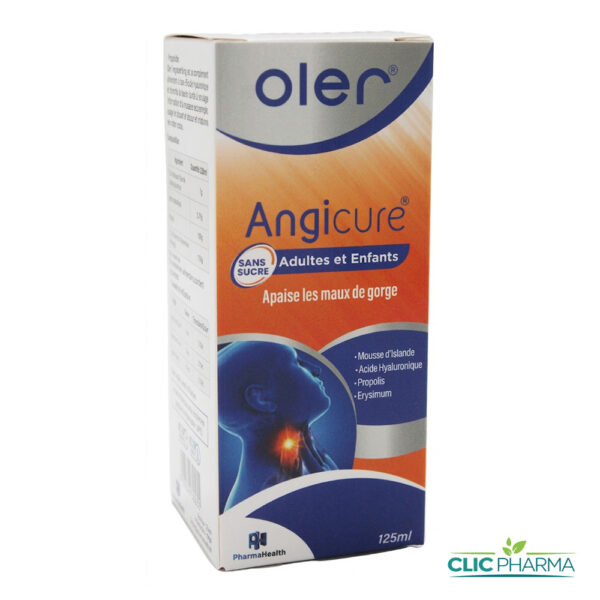 PHARMAHEALTH OLER ANGICURE ENFANTS ADULTES SIROP 125ML
