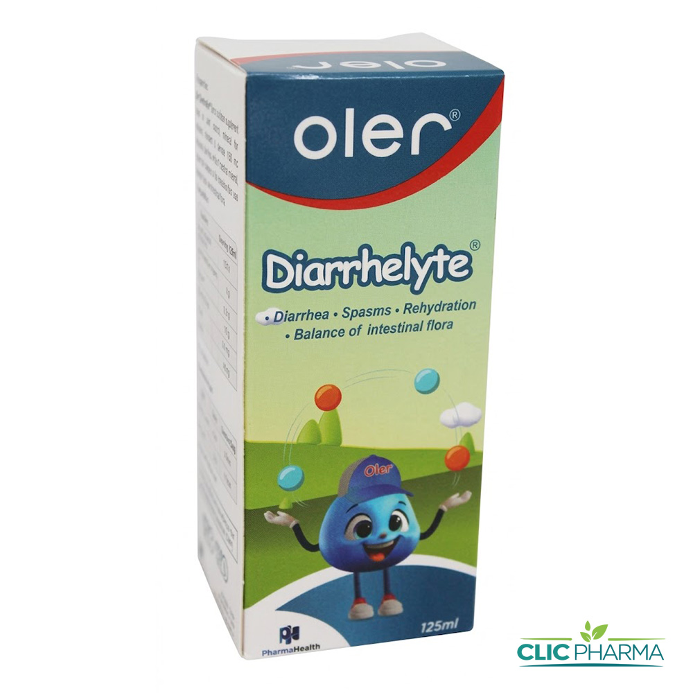 PHARMAHEALTH OLER DIARRHELYTE ENFANTS ADULTES SIROP 125ML