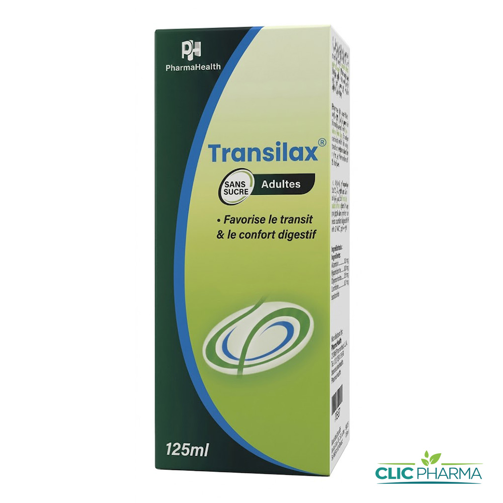 PHARMAHEALTH TRANSILAX ADULTES SANS SUCRE SIROP 125ML