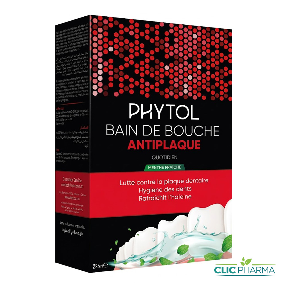 PHYTOL BAIN BOUCHE ANTIPLAQUE MENTHE 225ML