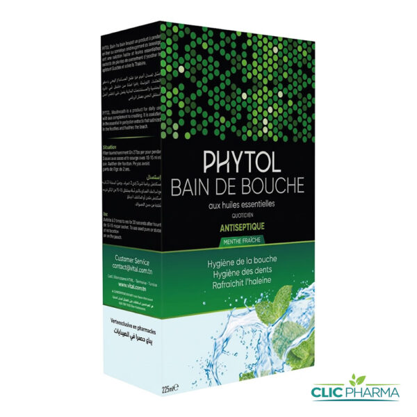 PHYTOL BAIN BOUCHE ANTISEPTIQUE MENTHE 225ML