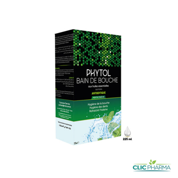 PHYTOL BAIN BOUCHE ANTISEPTIQUE MENTHE 225ML