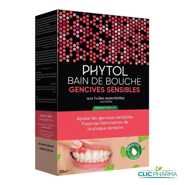 PHYTOL BAIN BOUCHE GENCIVES SENSIBLES MENTHE FRAICHE 225ML