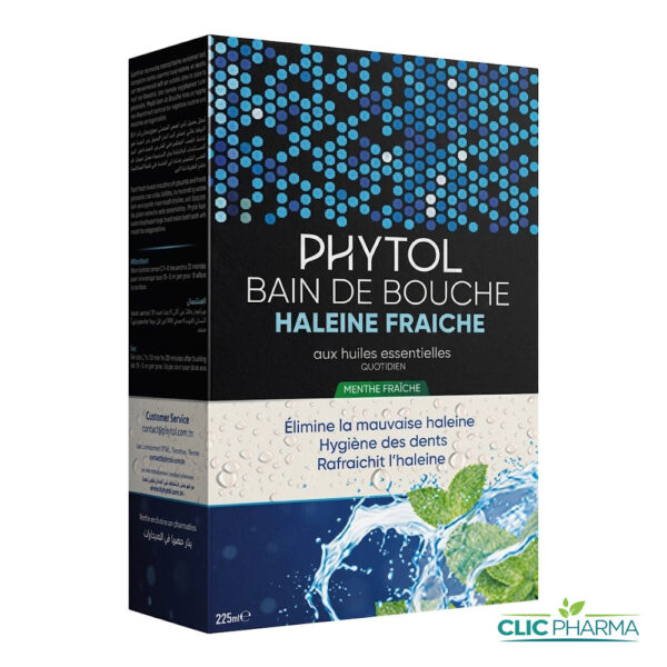 PHYTOL BAIN BOUCHE HALEINE FRAICHE MENTHE 225ML