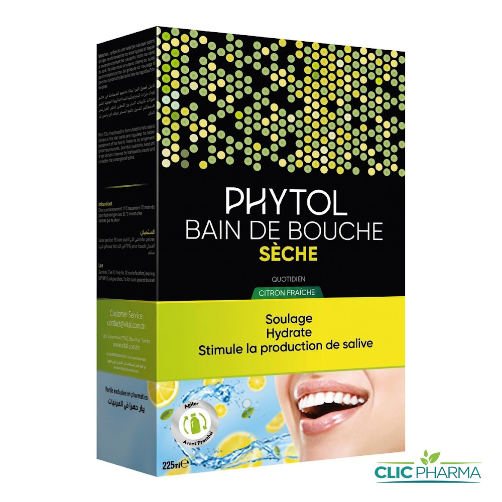 PHYTOL BAIN BOUCHE SECHE CITRON FRAICHE 225ML