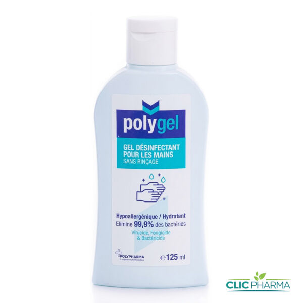 POLYGEL GEL HYDROALCOOLIQUE MAINS 125ML