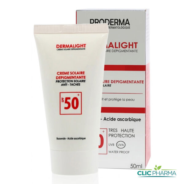 PRODERMA DERMALIGHT CREME SOLAIRE DEPIGMENTANTE SPF50+ 50ML