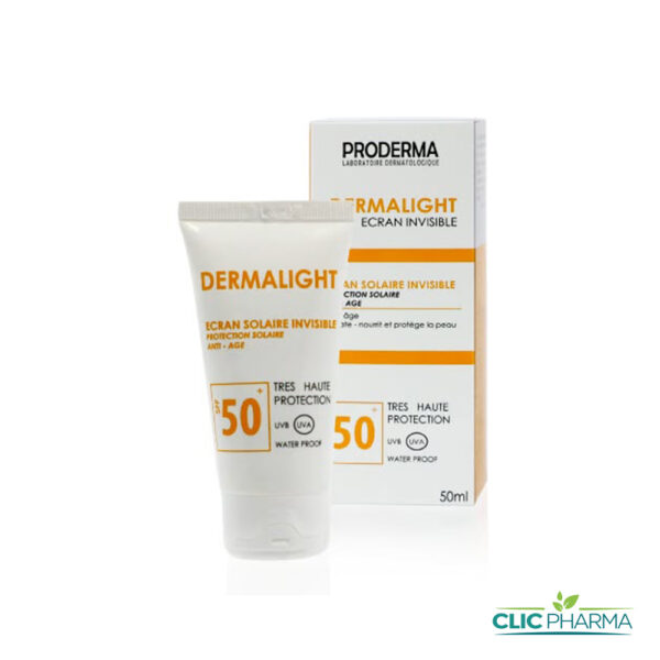 PRODERMA DERMALIGHT ECRAN SOLAIRE ANTI-AGE INVISIBLE SPF50+ 50ML
