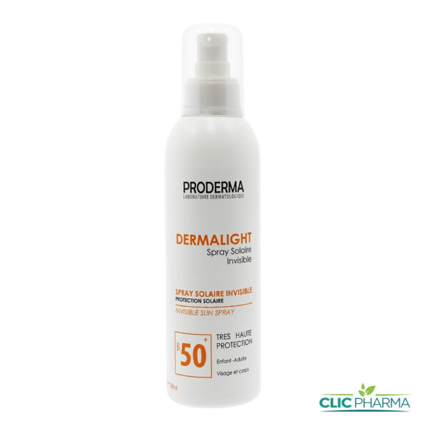 PRODERMA DERMALIGHT SPRAY SOLAIRE INVISIBLE SPF50+ 220ML