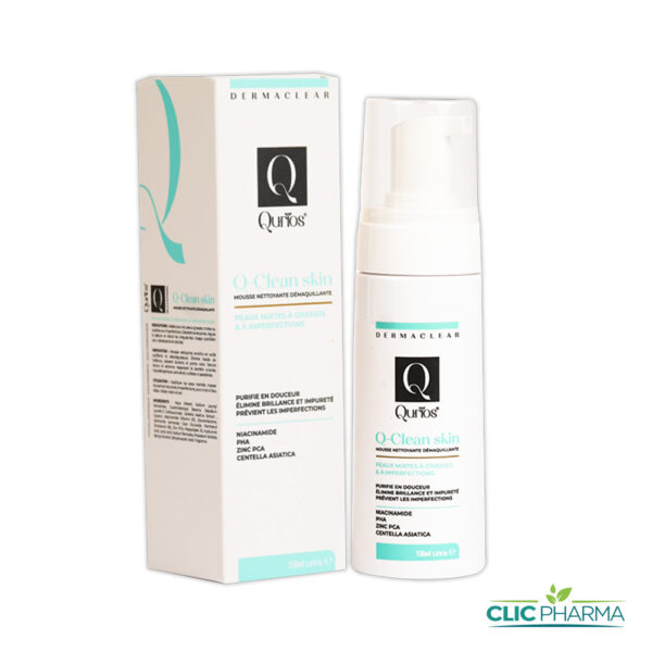 QURIOS CLEAN SKIN MOUSSE NETTOYANTE PEAUX MIXTES À GRASSES 150ML