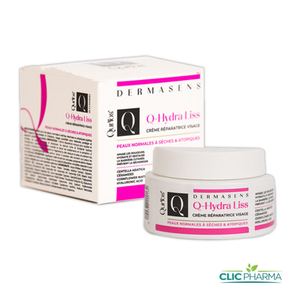 QURIOS Q-HYDRA LISS CREME REPARTRICE VISAGE PEAUX NORMALES A SECHES ET ATOPIQUES 50ML