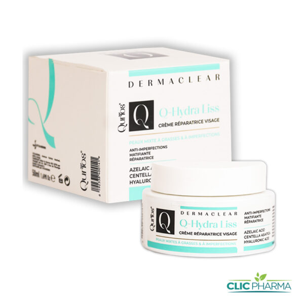 QURIOS Q-HYDRA LISS CREME REPARTRICE VISAGE ANTI-IMPERFECTIONS PEAUX MIXTES A GRASSES 50ML
