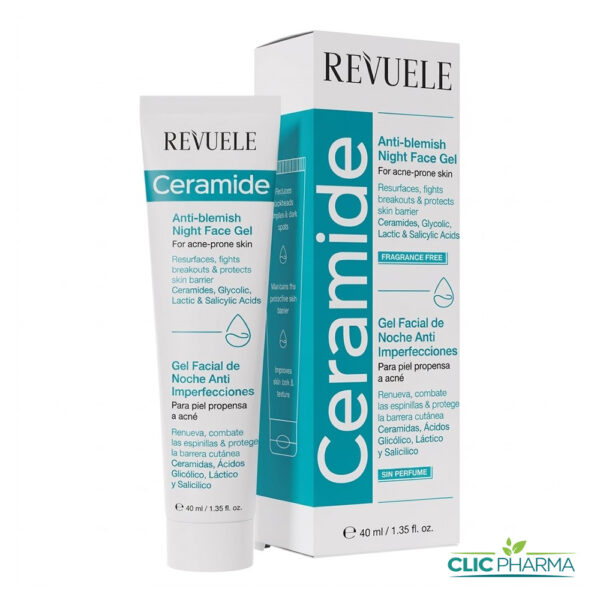REVUELE CERAMIDE GEL VISAGE DE NUIT ANTI-IMPERFECTIONS 40ML