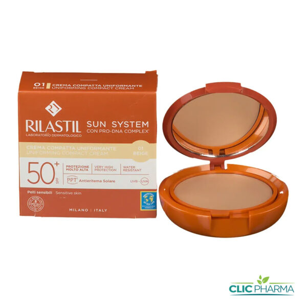 RILASTIL SUN SYSTEM FOND DE TEINT COMPACT TEINTE 01 SPF50+ 10GR