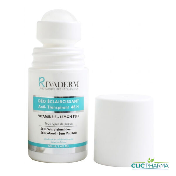 RIVADERM DEODORANT ECLAIRCISSANT ANTI-TRANSPIRANT 48H ROLL-ON 50ML
