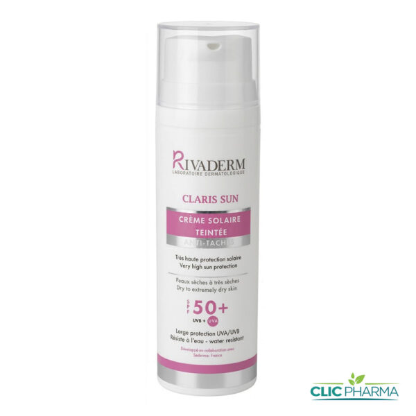RIVADERM ECRAN CLARIS SUN CREME SOLAIRE TEINTEE SPF50+ 50ML