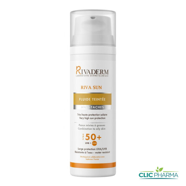 RIVADERM ECRAN RIVA SUN FLUIDE TEINTE ANTI-TACHES SPF50+ 50ML