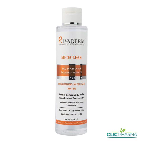 RIVADERM MICECLEAR EAU MICELLAIRE VITAMINE C + B3 200ML